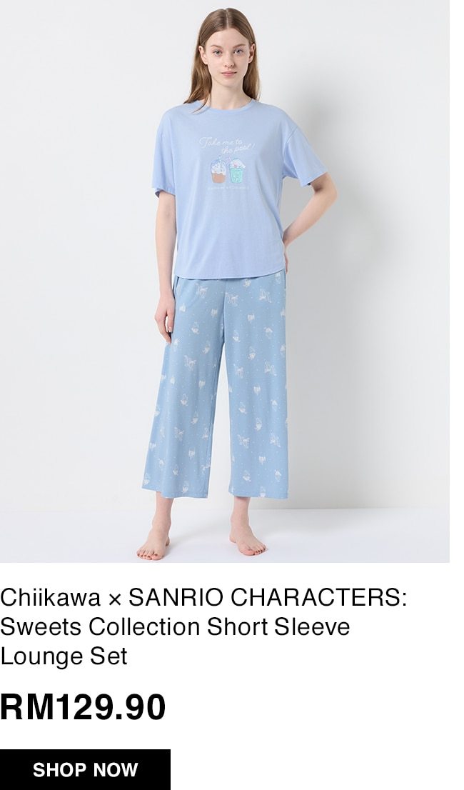 Chiikawa × SANRIO CHARACTERS: Sweets Collection Short Sleeve Lounge Set