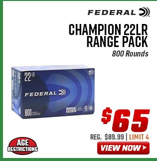 Federal Champion 22LR Range Pack