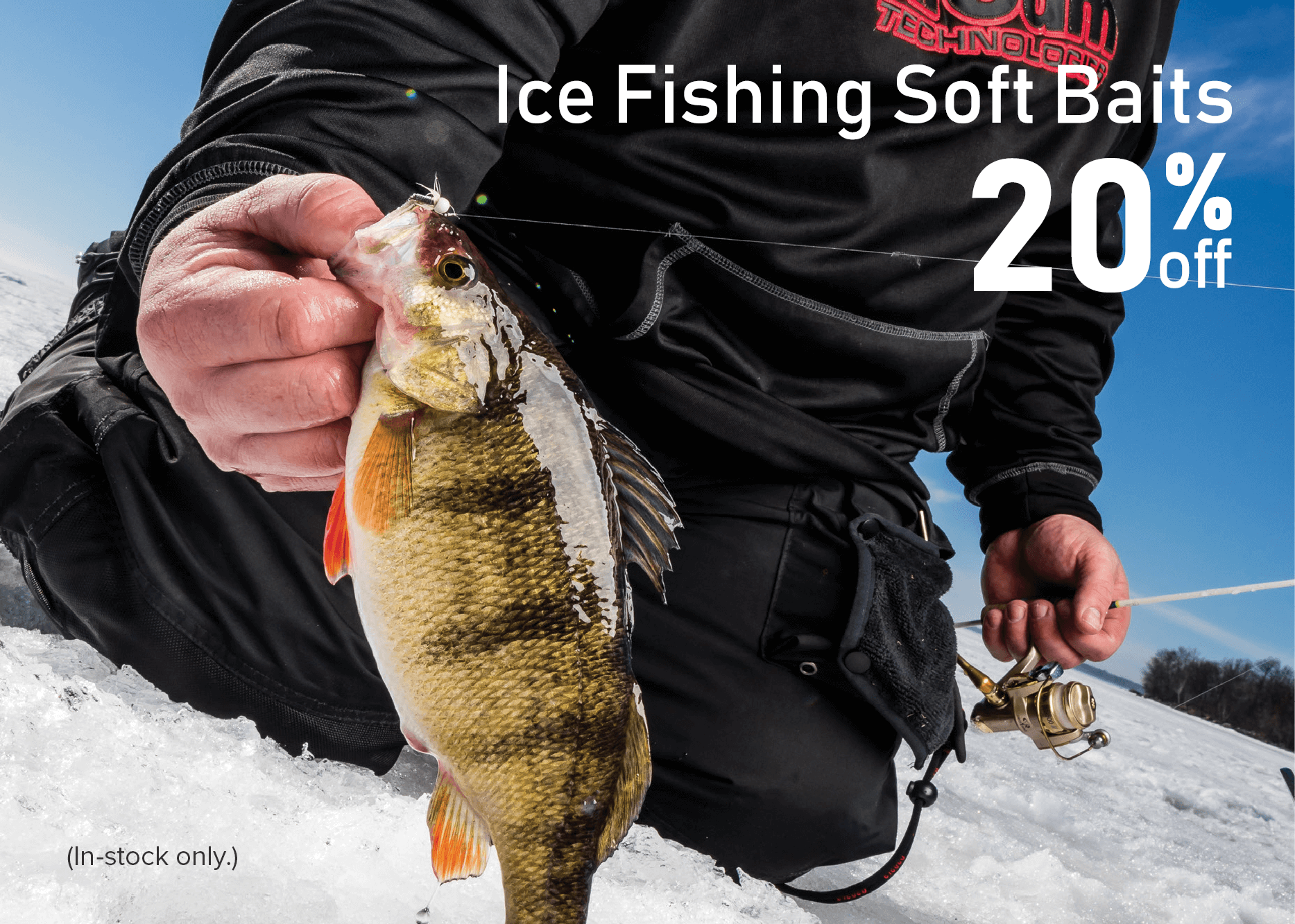 Save 20% on the Ice Fishing Soft Baits!