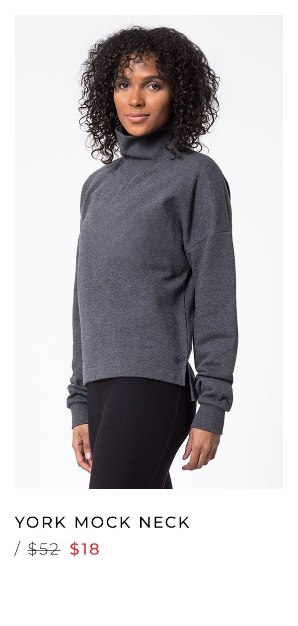 York Mock Neck Sweatshirt - Was 52, Now 18