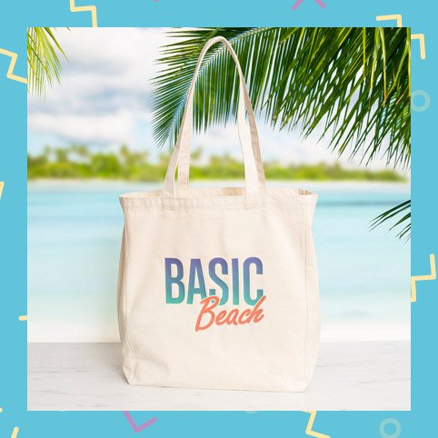 Basic Beach Large Tote Bag