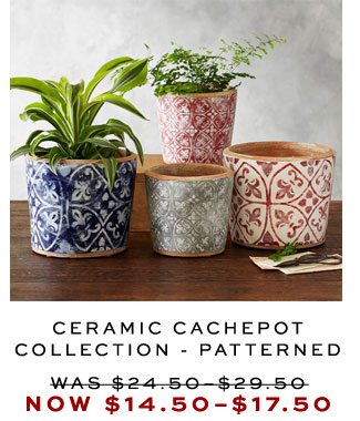 CERAMIC CACHEPOT COLLECTION - PATTERNED