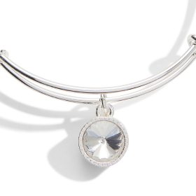 April Birthstone Charm Bangle| Shop Now