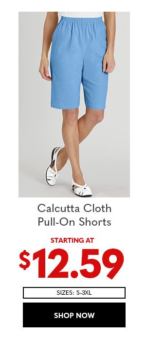 Calcutta Cloth Pull-On Shorts $12.59