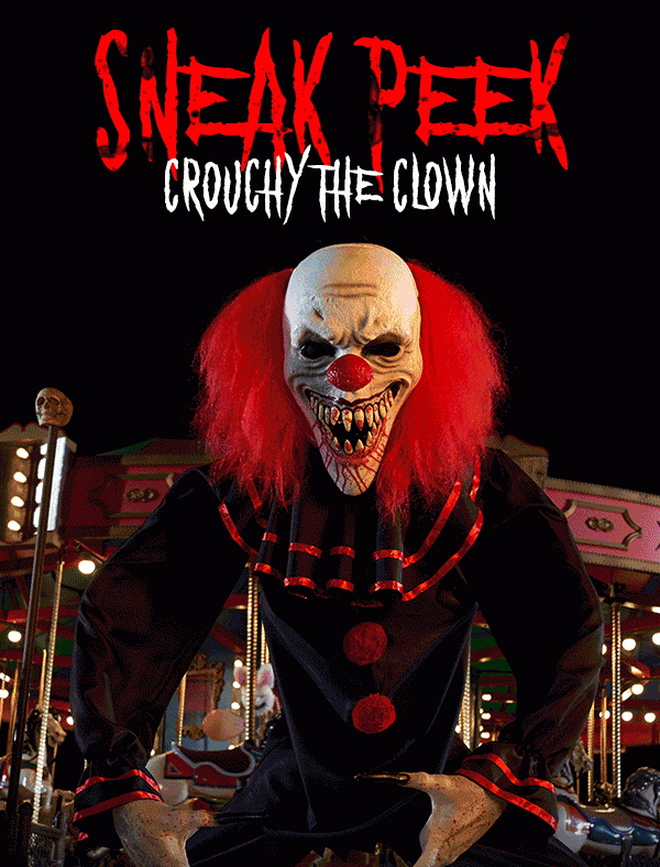 Animatronic Sneak Peek: Crouchy the Clown - Spirit Halloween Email Archive