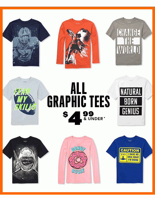 All Graphic Tees $4.99 & Under