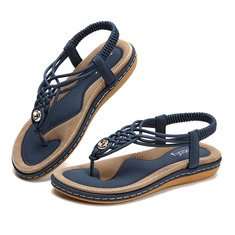 SOCOFY Women Knitted Casual Beach Sandals