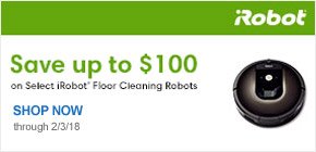 Save up to $100 on iRobot