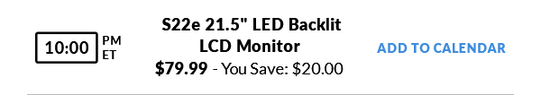 S22e 21.5-inch LED Backlit LCD Monitor