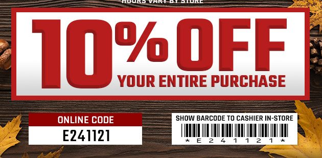 10% Off. Exclusions apply. Use code E241121