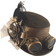 Golden Snake Band Steampunk Hat with Goggles