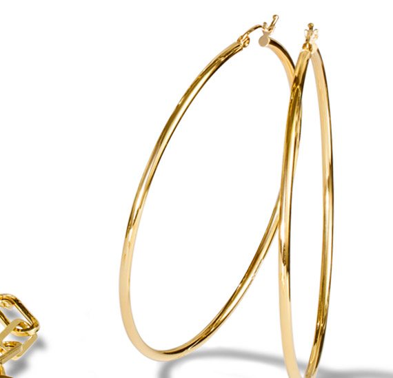 Yellow Gold Hoops