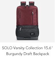 Shop SOLO Varsity Collection 15.6 Burgundy Draft Backpack