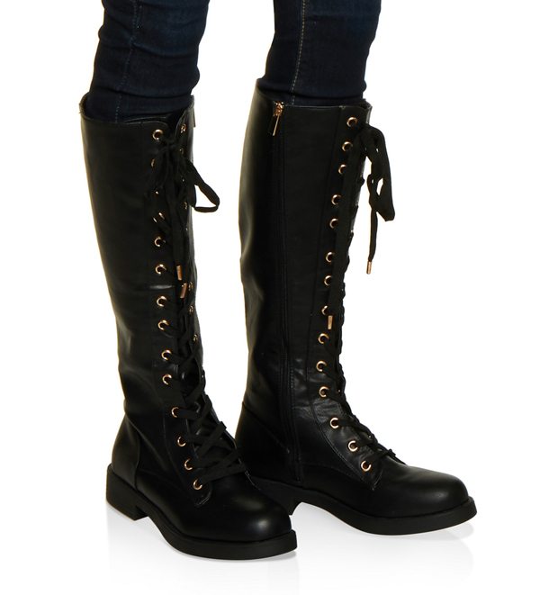 Tall Lace Up Boots