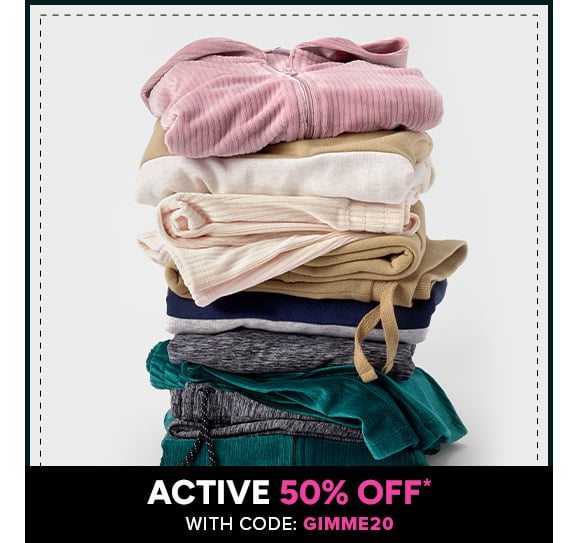 50% off Active