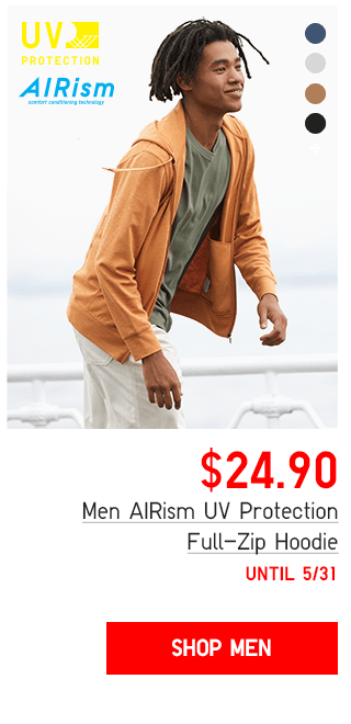 PDP5 - MEN AIRISM MESH UV PROTECTION FULL-ZIP HOODIE