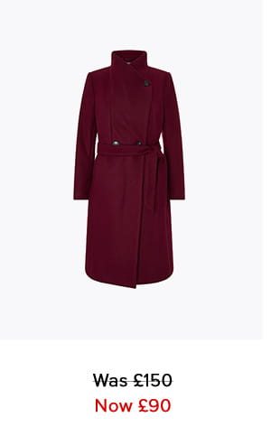 RITA WRAP COLLAR LONG COAT