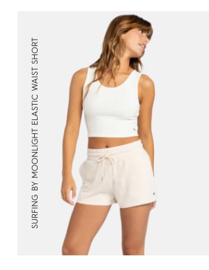 Surfing By Moonlight Elastic Waist Shorts