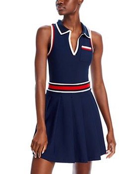 Aqua Athletic x Venus Williams Collared Pleated Mini Dress - Exclusive