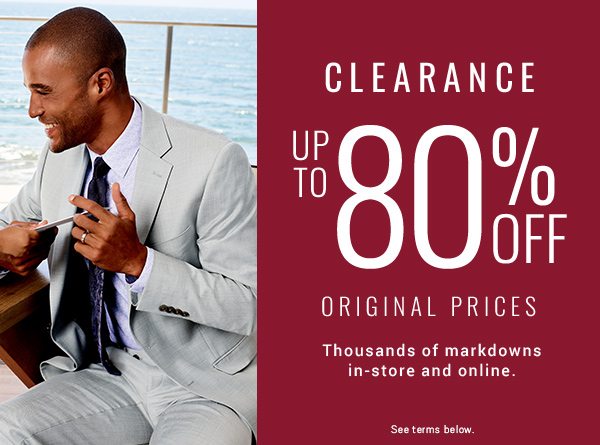 CLEARANCE UP TO 80% OFF - SHOP ALL