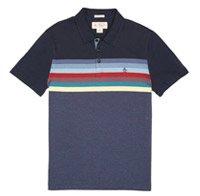 ENGINEERED STRIPE BLOCK POLO