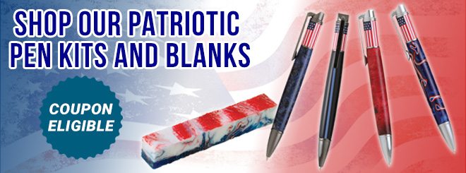 Shop Our Patriotic Pen Kits and Blanks - Coupon Eligible