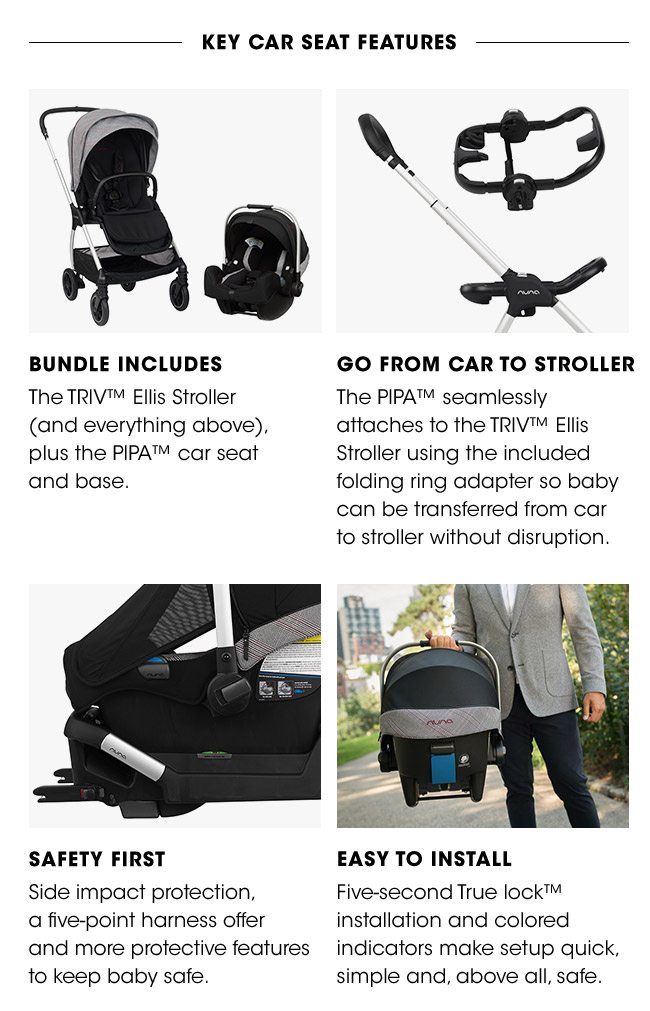 KEY CAR SEAT FEATURES