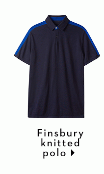 Finsbury Knitted Polo - Blues Colourblock