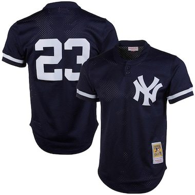 Men's Mitchell & Ness Don Mattingly Navy New York Yankees 1995 Authentic Cooperstown Collection Mesh Batting Practice Jersey