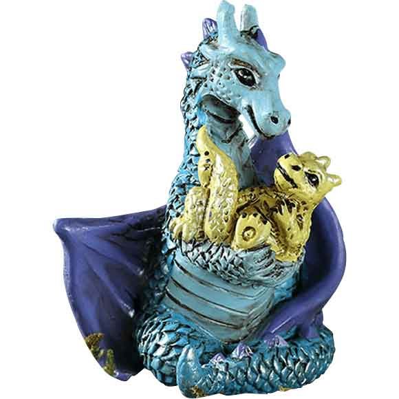 Image of Mini Mom and Baby Dragon Statue