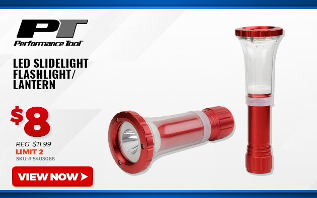 PERFORMANCE TOOL LED SLIDELIGHT FLASHLIGHT/LANTERN