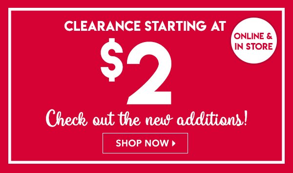 $2 Clearance Sale
