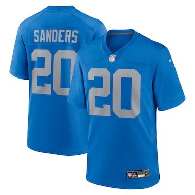 Men's Nike Barry Sanders Blue Detroit Lions Alternate Game Jersey