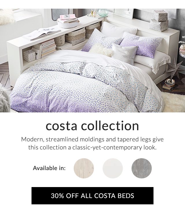 30% OFF ALL COSTA BEDS