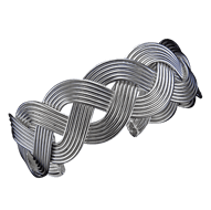 Woven Silver Cuff Bracelet