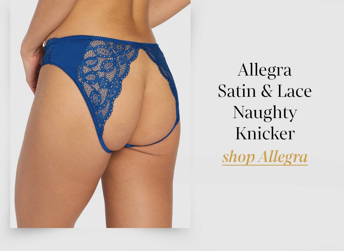 Allegra Satin & Lace Naughty Knicker | Shop Allegra
