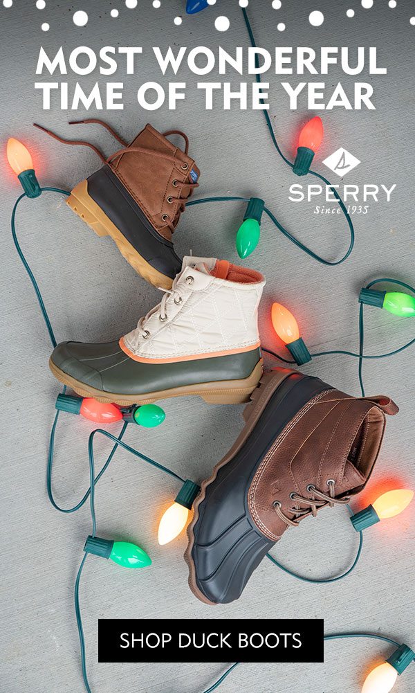 Most wonderful time of the year! Shop Duck Boots from Sperry.