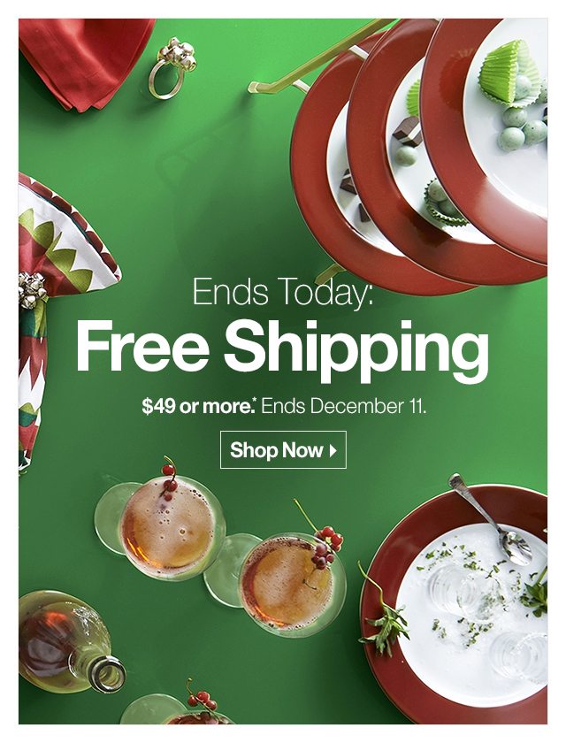 Ends Today: Free Shipping