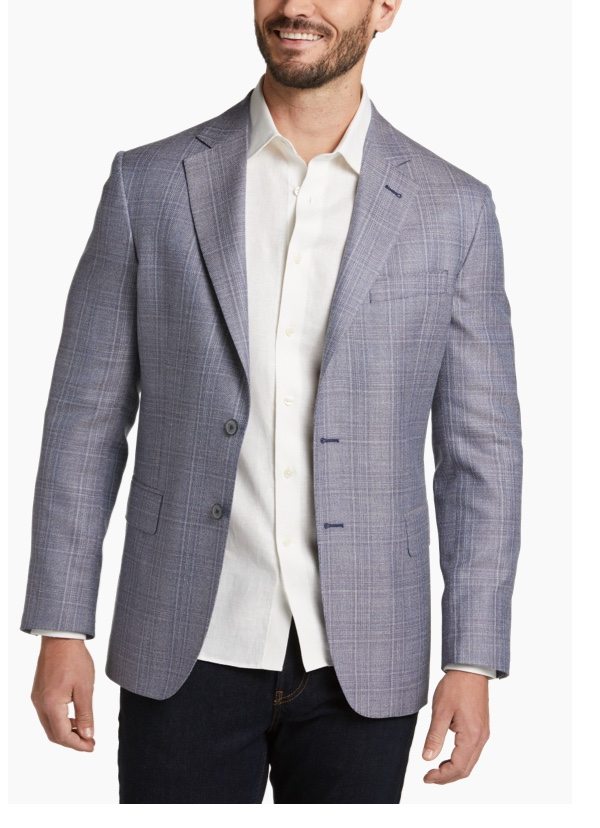 Joseph Abboud Modern Fit Sport Coat Lavender Plaid