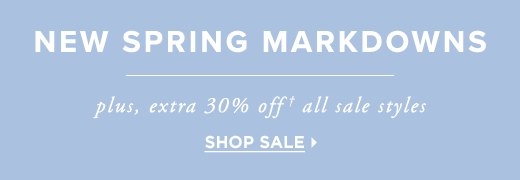 New spring markdowns. Plus, extra 30% off all sale styles through May 9, 2021 »