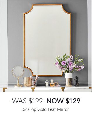 SCALLOP GOLD LEAF MIRROR