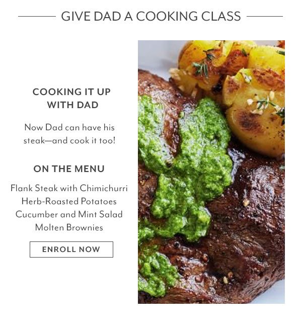 Cooking it up with dad 