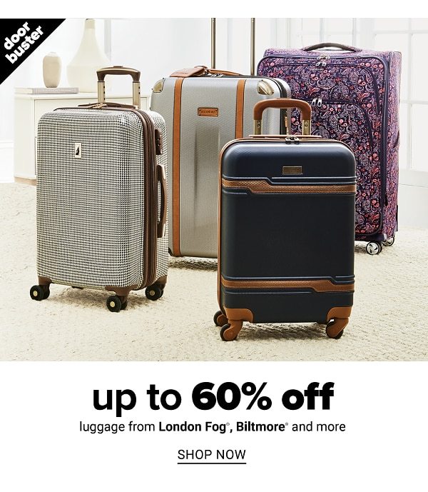 up to 60% select Luggage - Shop Now