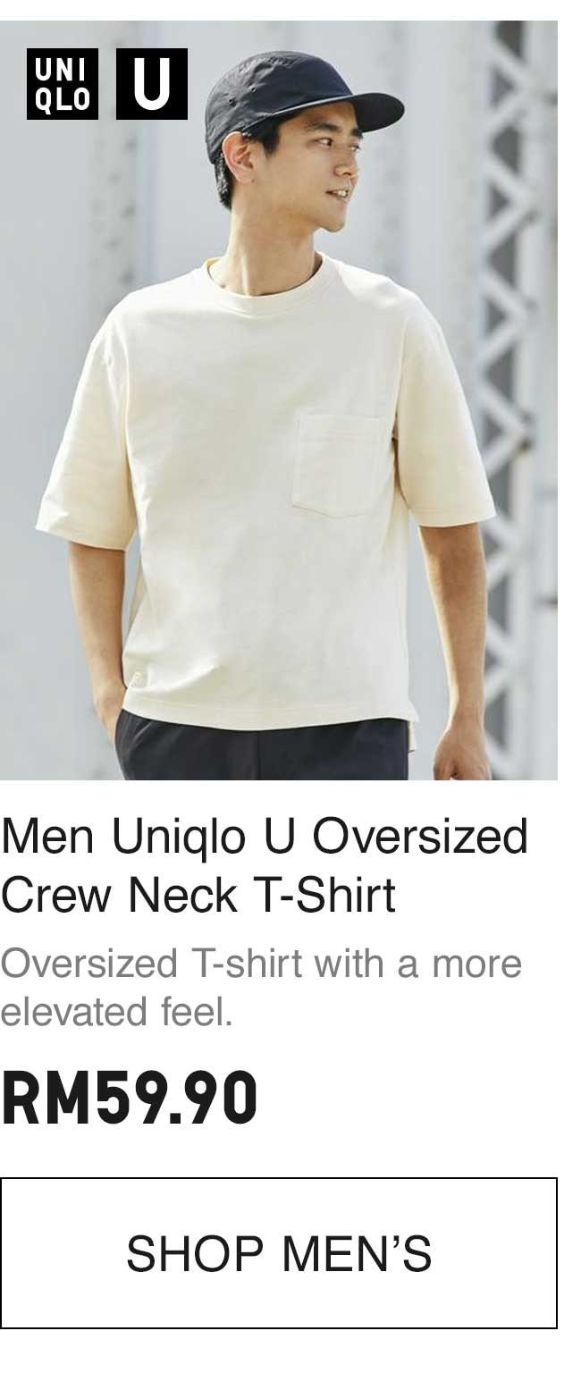 MEN UNIQLO U OVERSIZED CREW NECK T-SHIRT