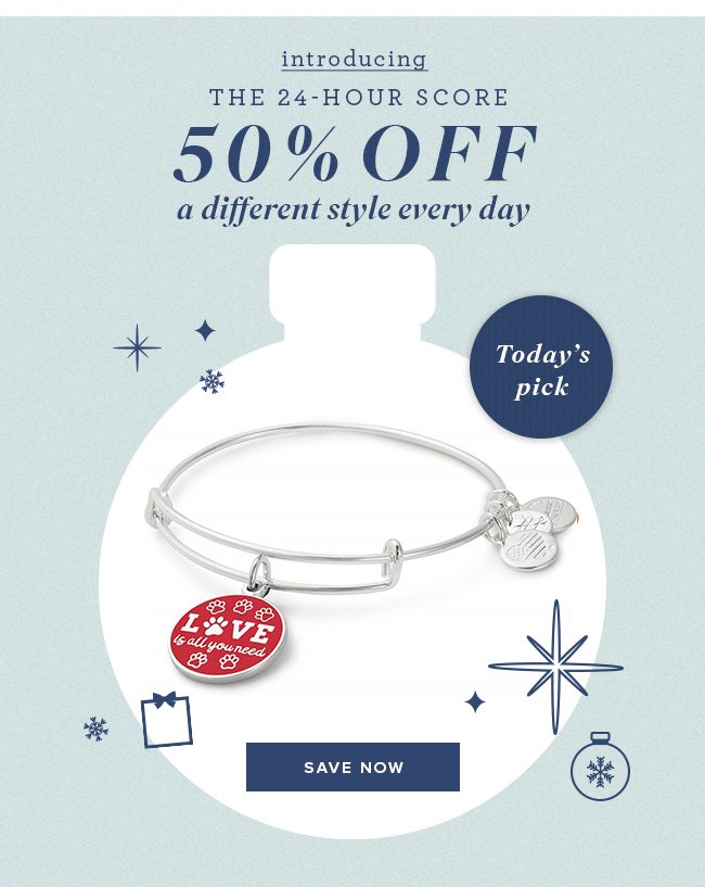 50% off the Love Is All You Need bangle! Today only.