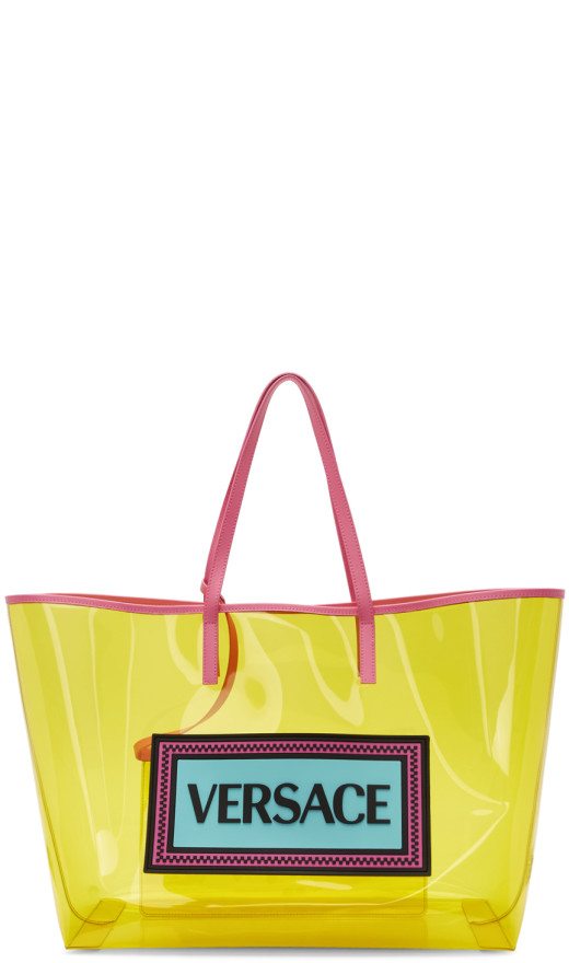 Versace - Yellow And Pink Pvc Oversized Tote