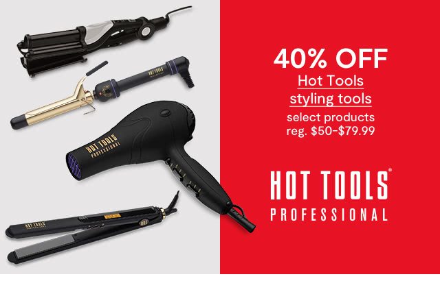 40% off Hot Tools styling tools, select products, regular $50 to $79.99
