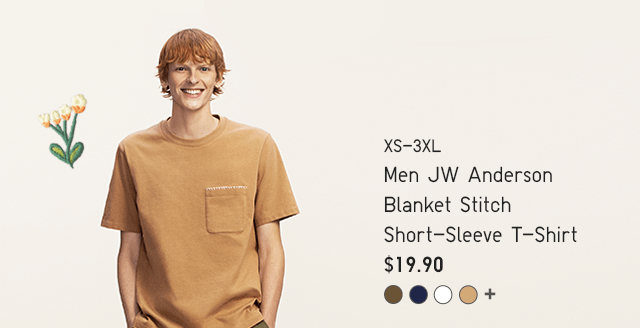 PDP7 - MEN JW ANDERSON BLANKET STITCH SHORT-SLEEVE T-SHIRT