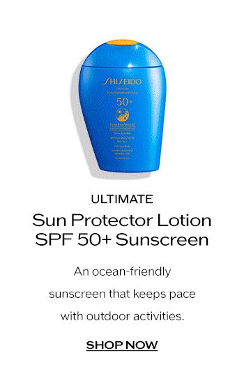 "Shop Ultimate Sun Protector Lotion SPF 50+ Sunscreen An ocean-friendly sunscreen that keeps pace with active and outdoor activities. "