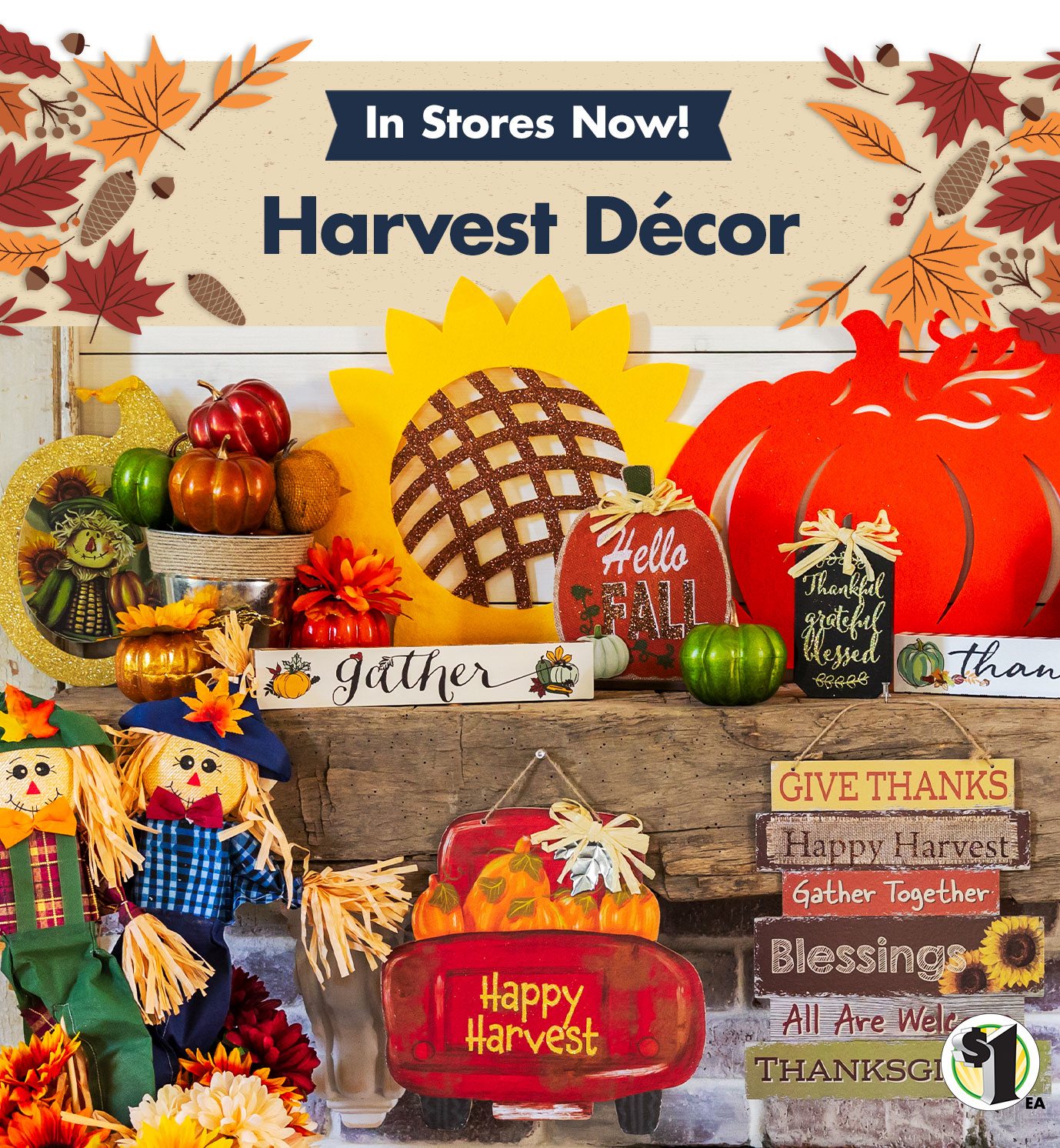 Shop $1 Harvest Décor!